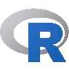 Icon representing R programming language